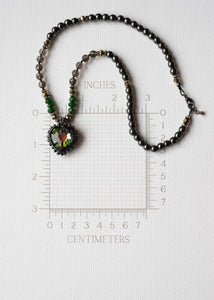 Iridescent Heart and Jade Necklace by Atelier 363, photo f