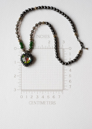 Iridescent Heart and Jade Necklace by Atelier 363, photo f