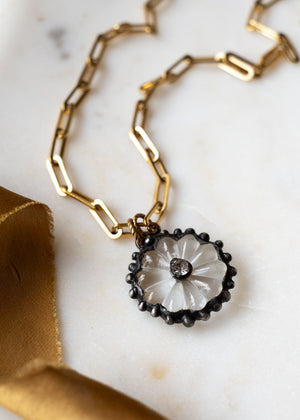 Glass Blossom Paperclip Necklace by Atelier 363, photo a