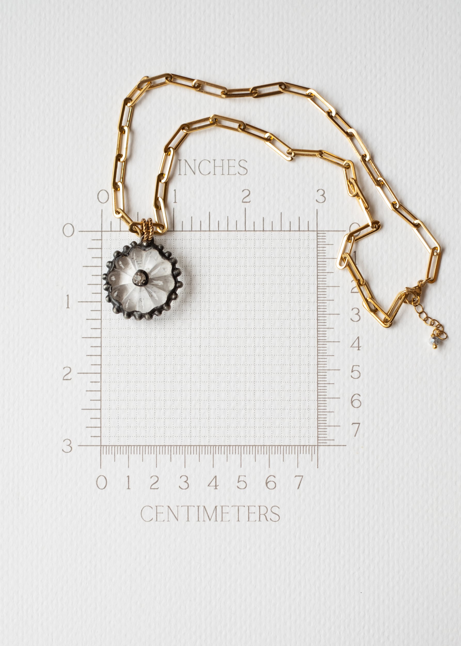 Glass Blossom Paperclip Necklace by Atelier 363, photo e