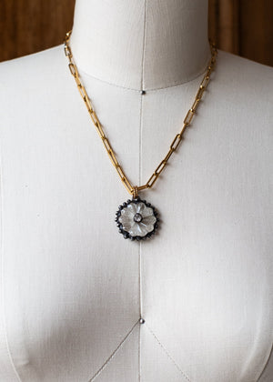 Glass Blossom Paperclip Necklace by Atelier 363, photo d