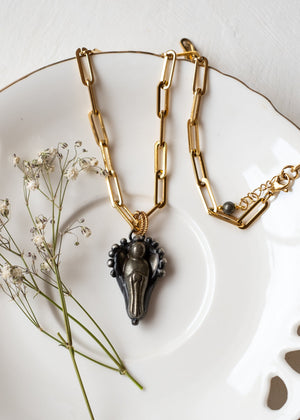 Pyrite Guardian Angel Necklace by Atelier 363, photo e