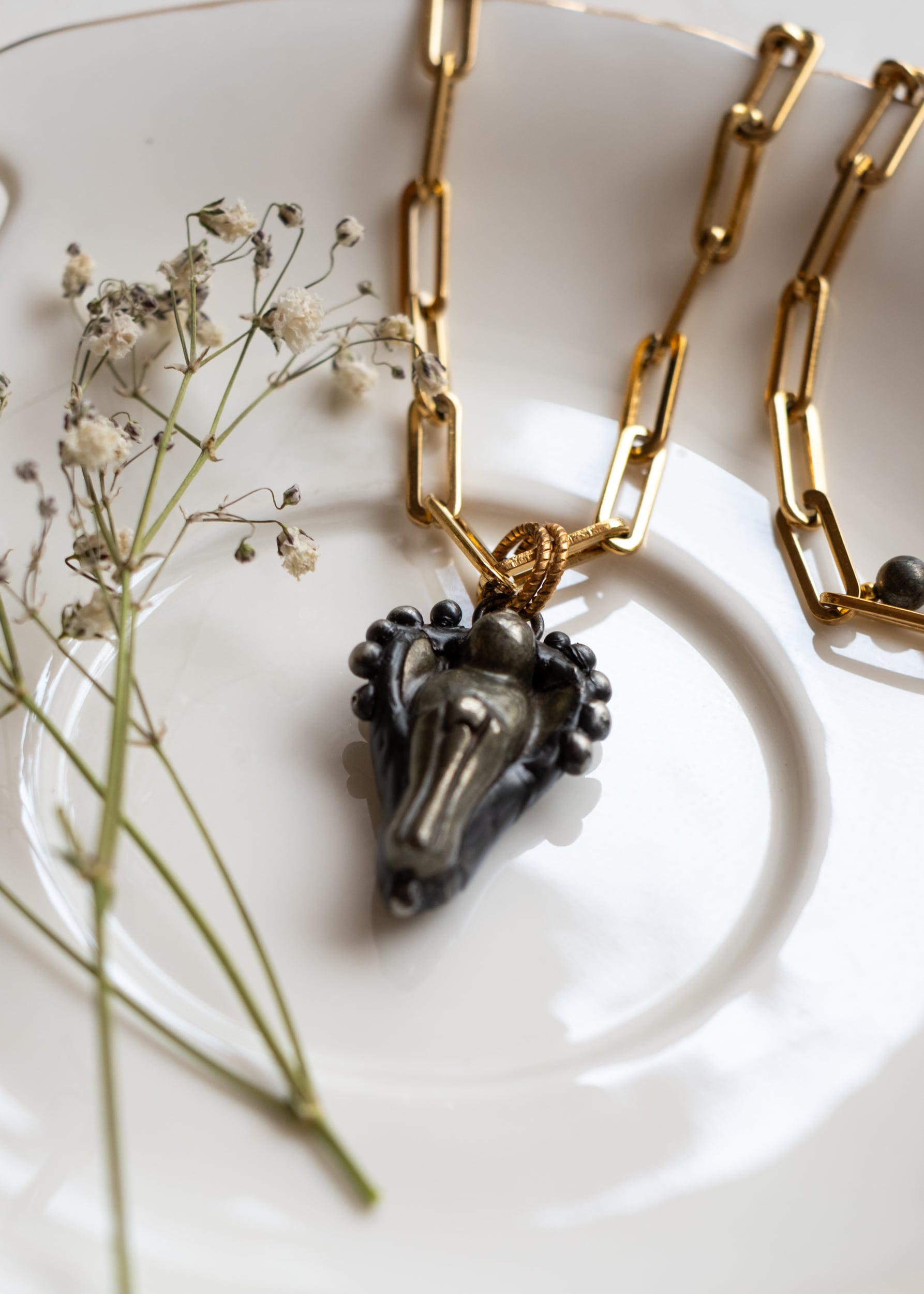 Pyrite Guardian Angel Necklace by Atelier 363, photo c