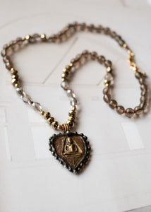 Meditation Heart Amulet Necklace by Atelier 363, photo c