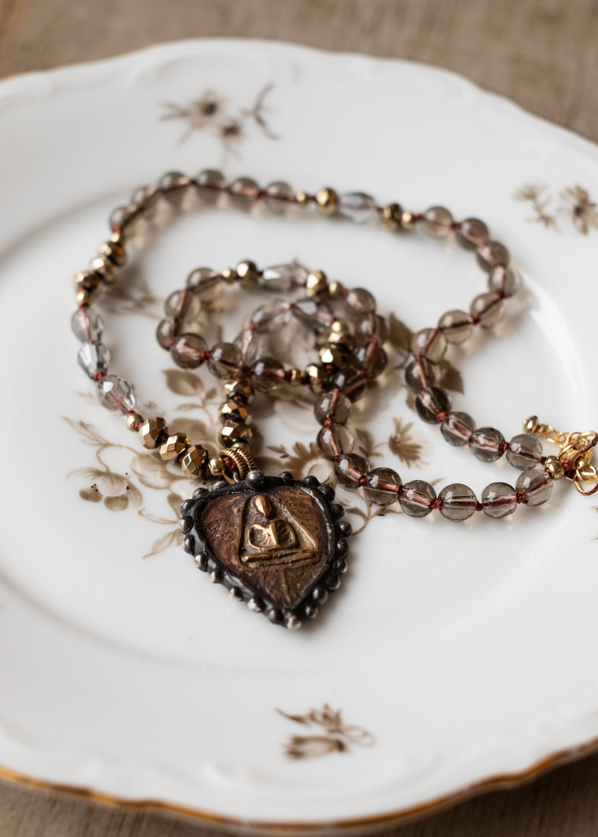 Meditation Heart Amulet Necklace by Atelier 363, photo a