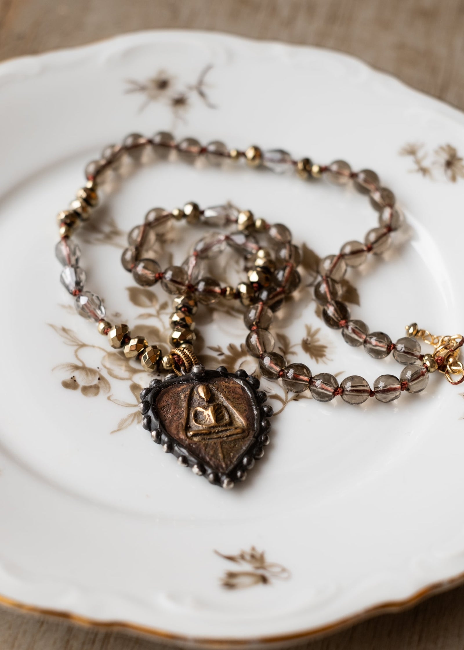 Meditation Heart Amulet Necklace by Atelier 363, photo a