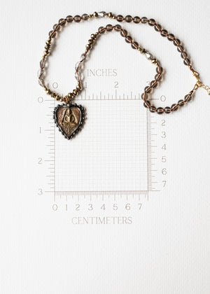 Meditation Heart Amulet Necklace by Atelier 363, photo e