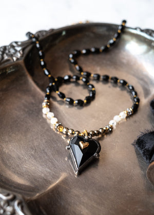 Midnight Crystal Heart Necklace by Atelier 363, photo b