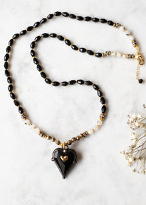 Midnight Crystal Heart Necklace by Atelier 363, photo d