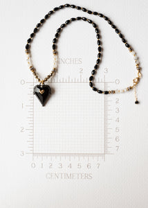 Midnight Crystal Heart Necklace by Atelier 363, photo f