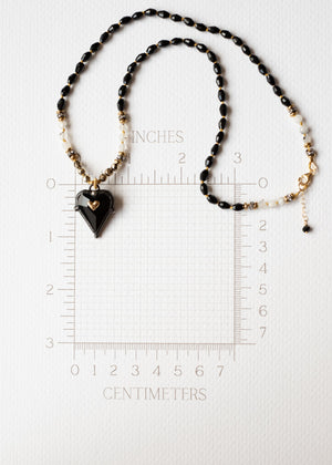 Midnight Crystal Heart Necklace by Atelier 363, photo f