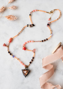 Sunset Shield Crystal Necklace by Atelier 363, photo a