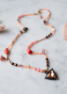 Sunset Shield Crystal Necklace by Atelier 363, photo c