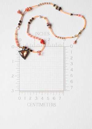 Sunset Shield Crystal Necklace by Atelier 363, photo e