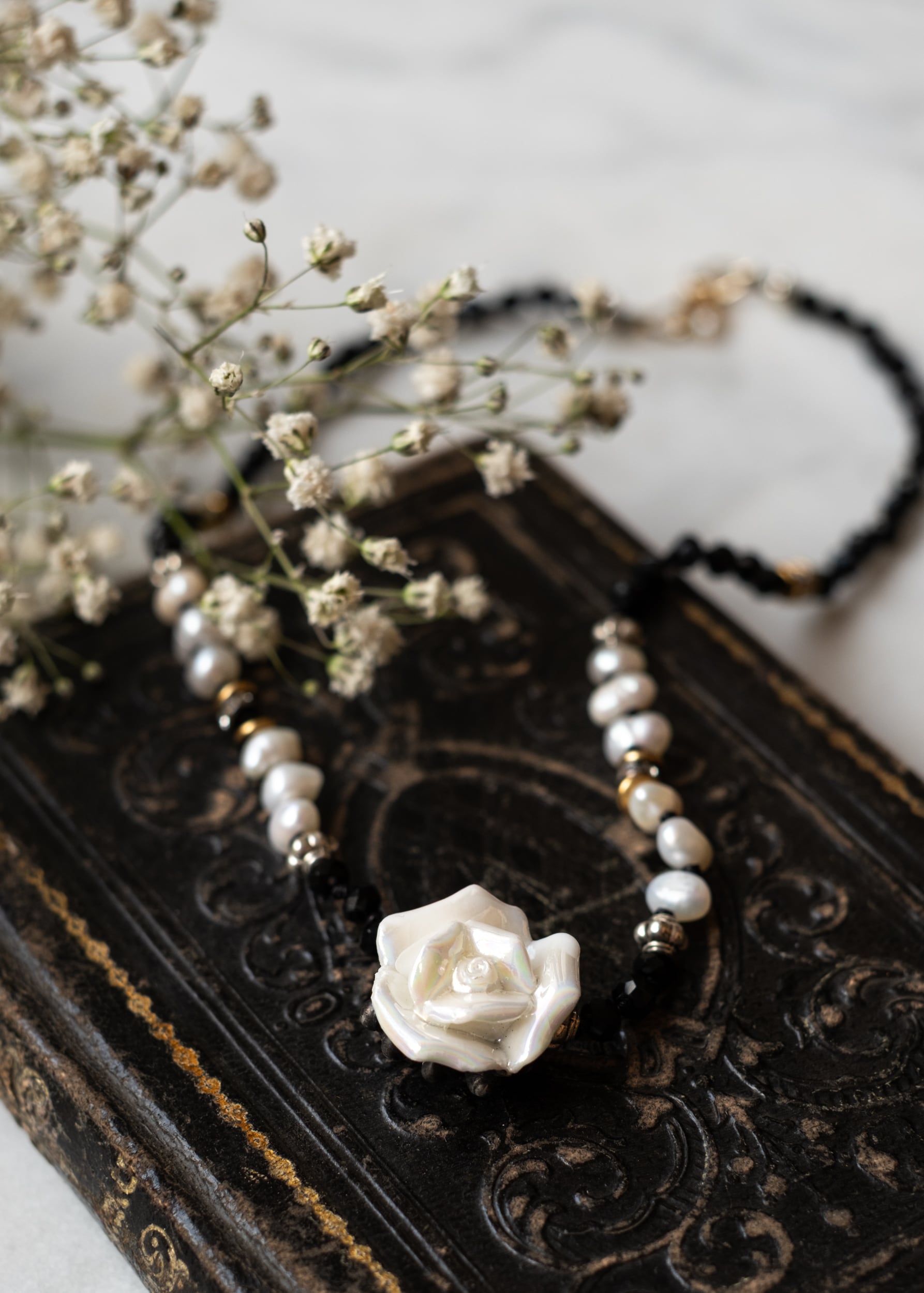 Ivory Rose Choker Necklace by Atelier 363, photo b