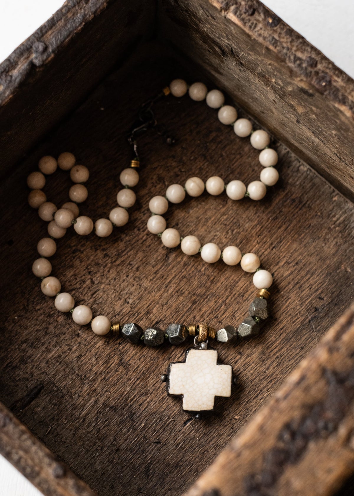 Sacred Stone Cross Necklace by Atelier 363, photo a