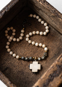 Sacred Stone Cross Necklace by Atelier 363, photo a