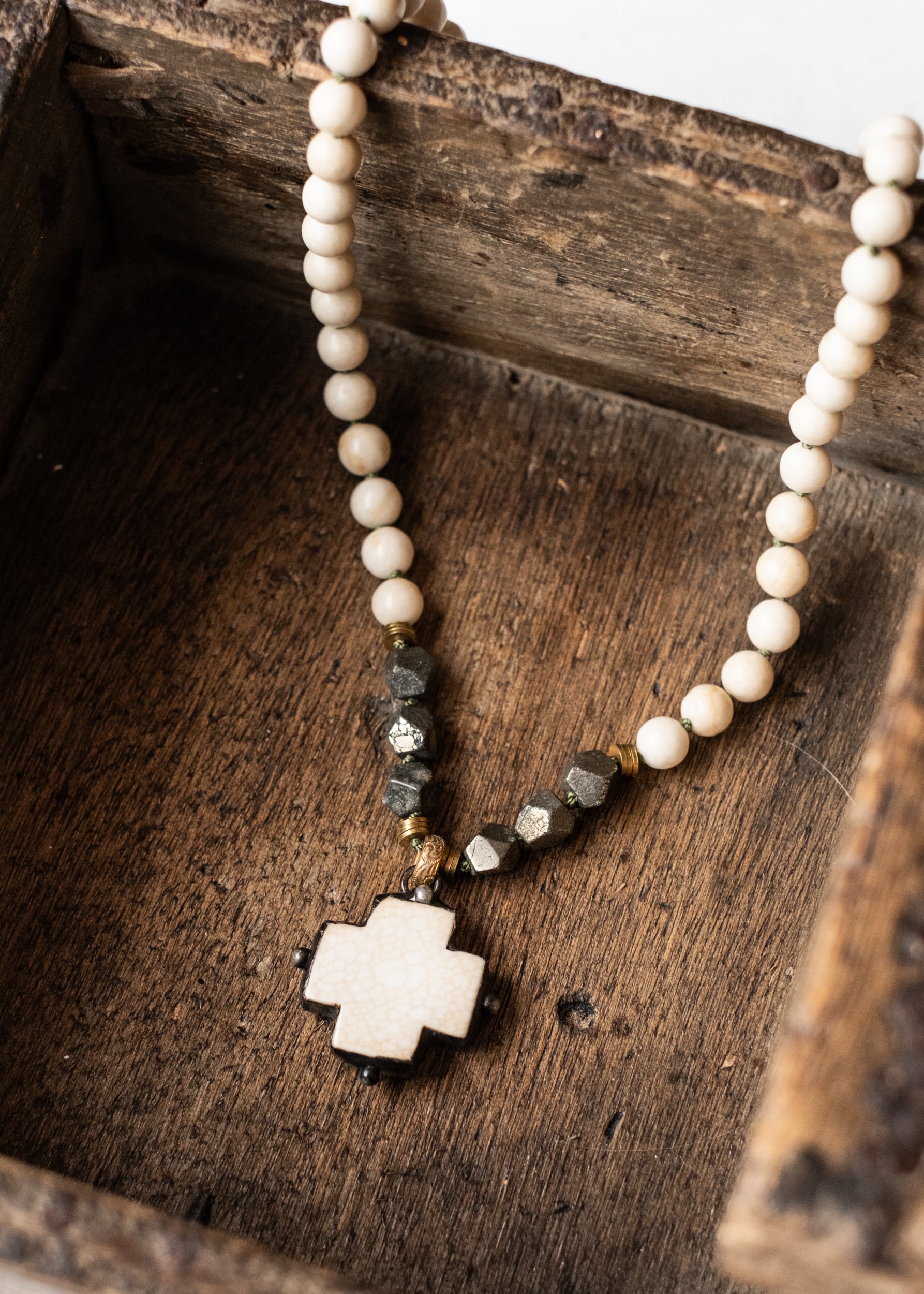 Sacred Stone Cross Necklace by Atelier 363, photo b