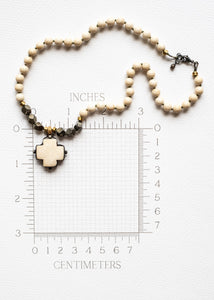 Sacred Stone Cross Necklace by Atelier 363, photo d