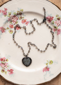 Mystic Labradorite Heart Necklace by Atelier 363, photo c