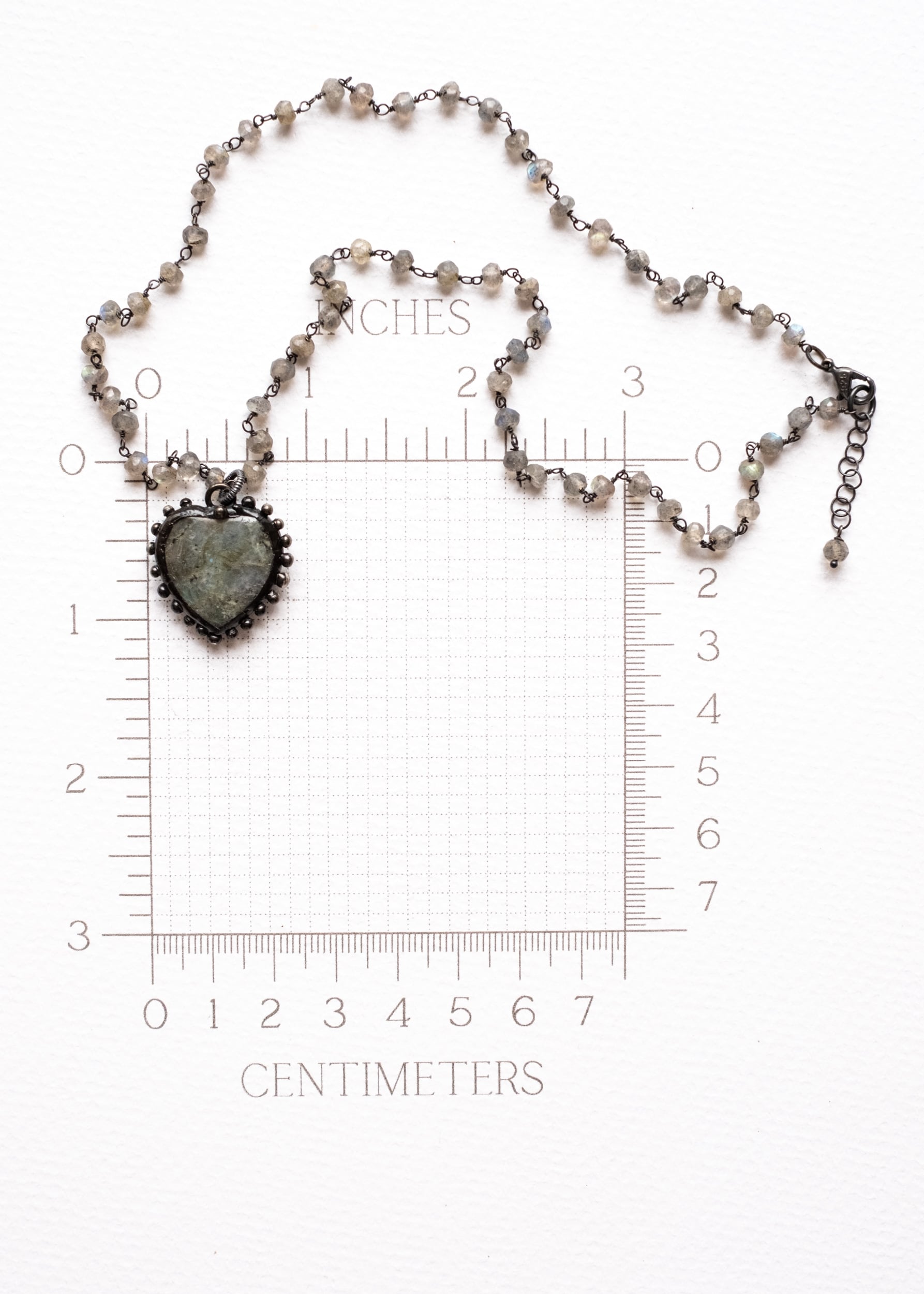 Mystic Labradorite Heart Necklace by Atelier 363, photo e