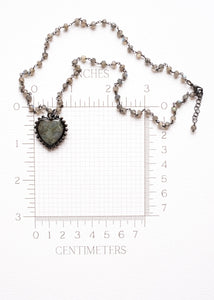 Mystic Labradorite Heart Necklace by Atelier 363, photo e