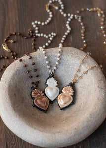 Burning Sacred Heart Necklace by Atelier 363, photo a