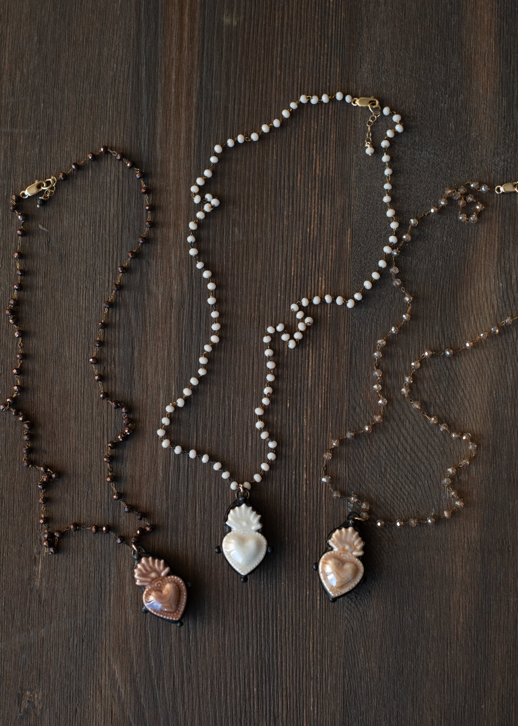 Burning Sacred Heart Necklace by Atelier 363, photo c