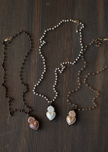 Burning Sacred Heart Necklace by Atelier 363, photo c
