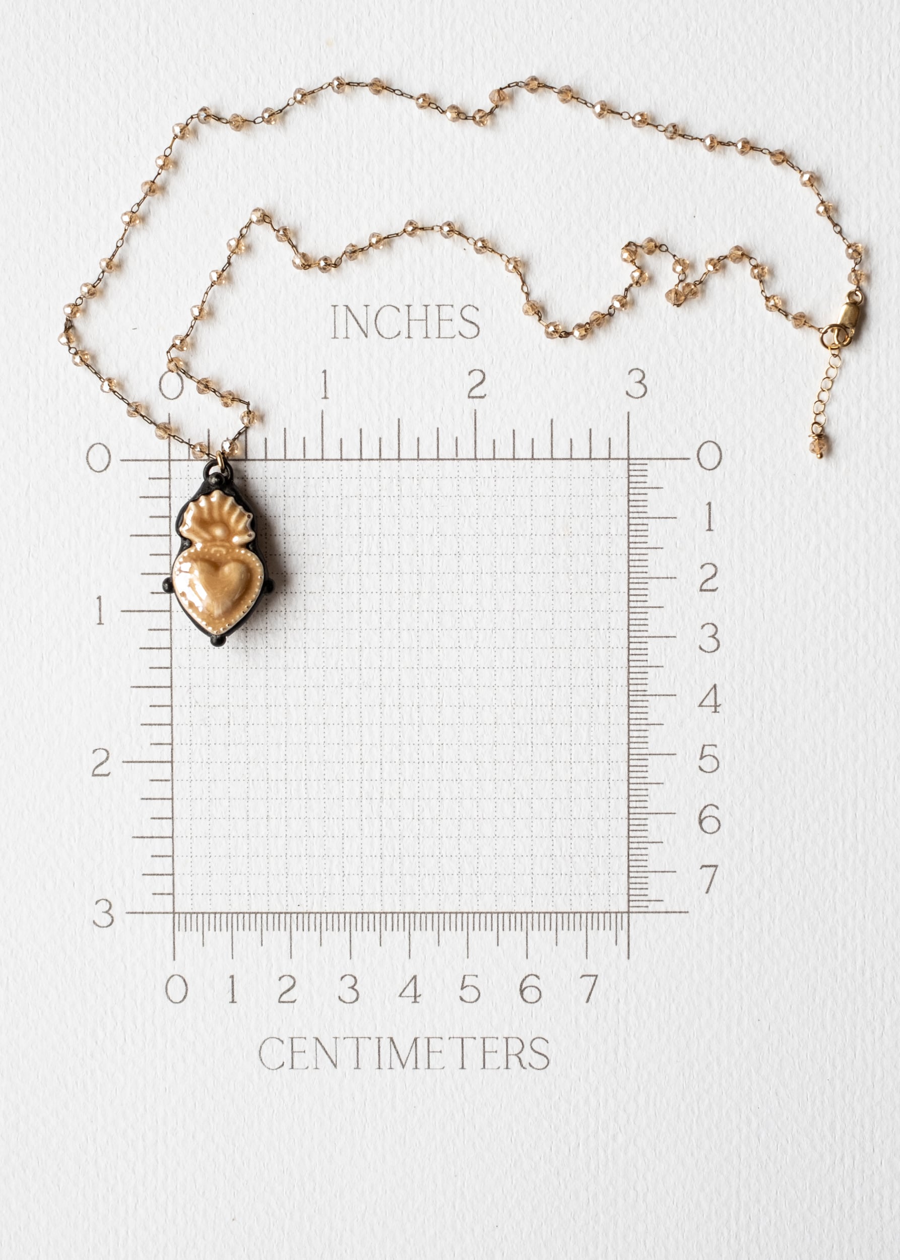 Burning Sacred Heart Necklace by Atelier 363, photo e