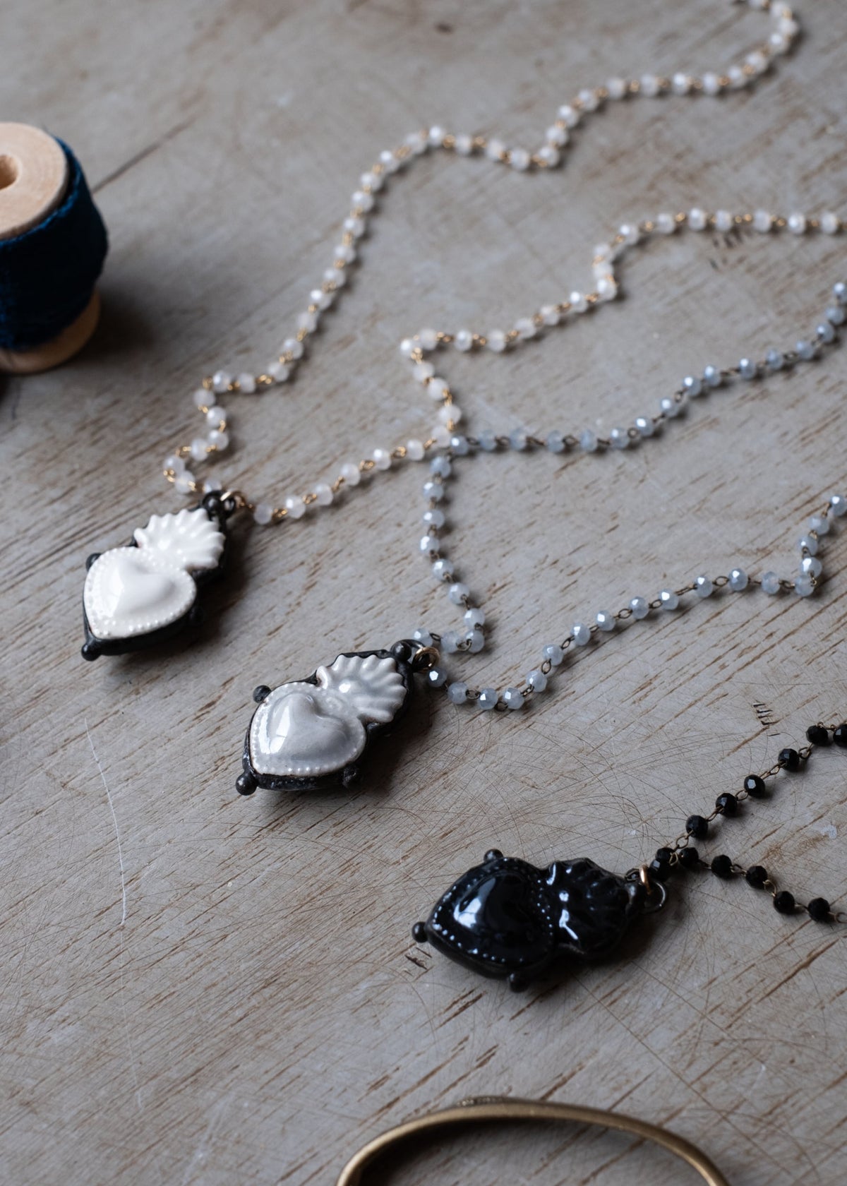 Burning Sacred Heart Necklace by Atelier 363, photo a