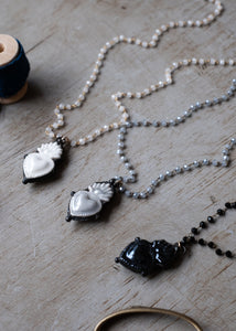 Burning Sacred Heart Necklace by Atelier 363, photo a