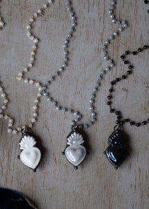 Burning Sacred Heart Necklace by Atelier 363, photo b
