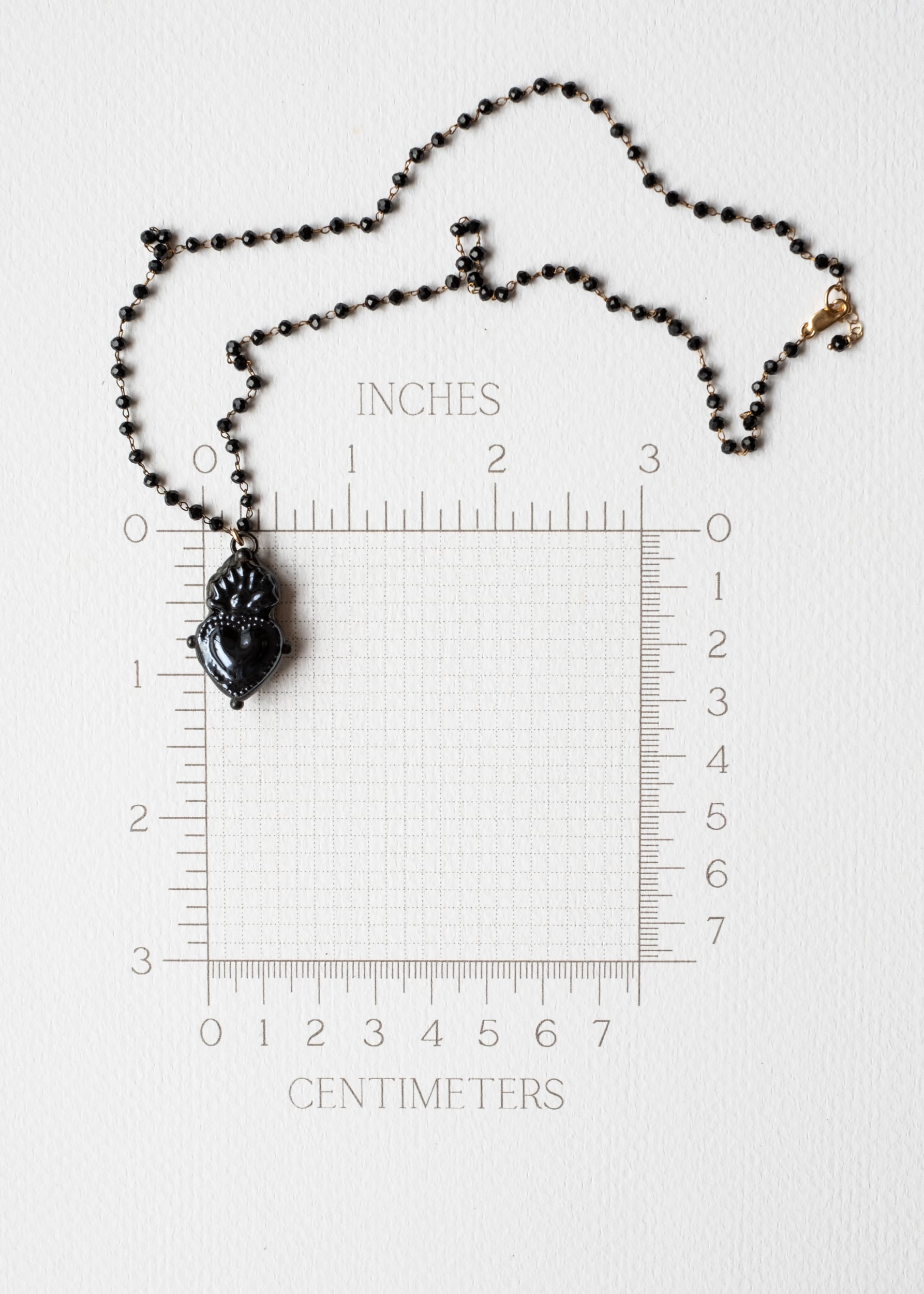Burning Sacred Heart Necklace by Atelier 363, photo e