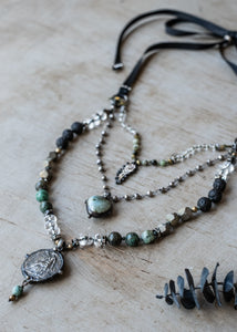 Greek Coin Triple-Tier Necklace by Atelier 363, photo d