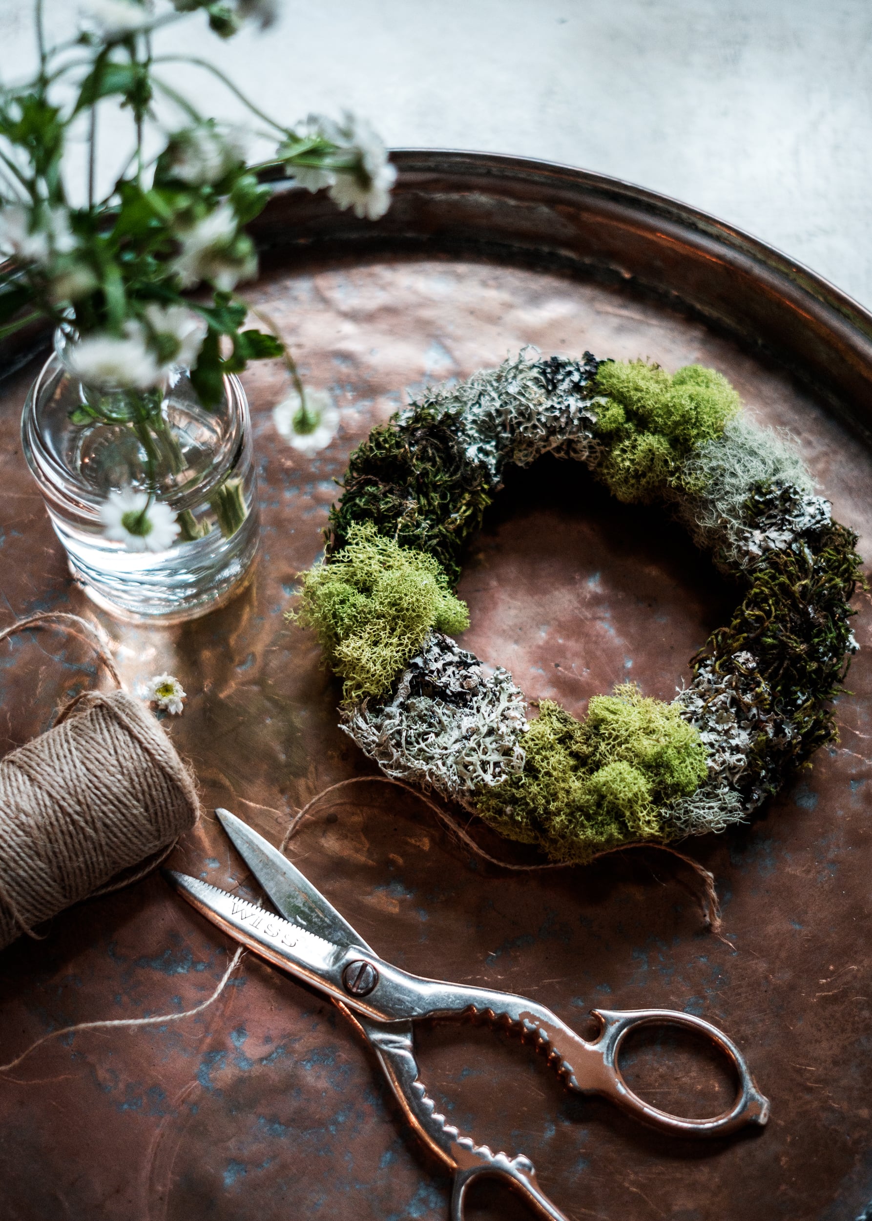 Mosses and Lichen Wreath Small