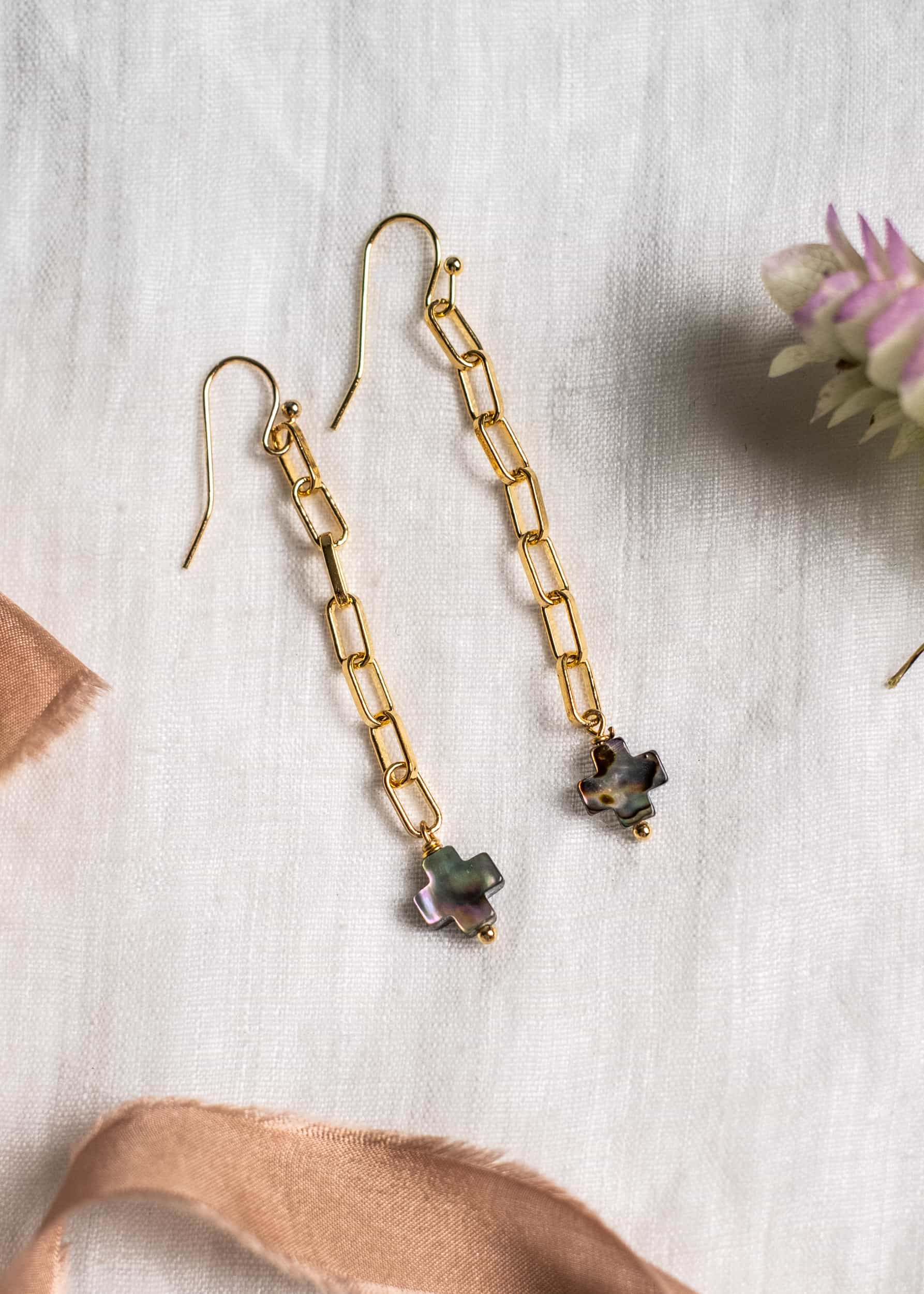 Petite Cross Earrings by Atelier 363, photo d