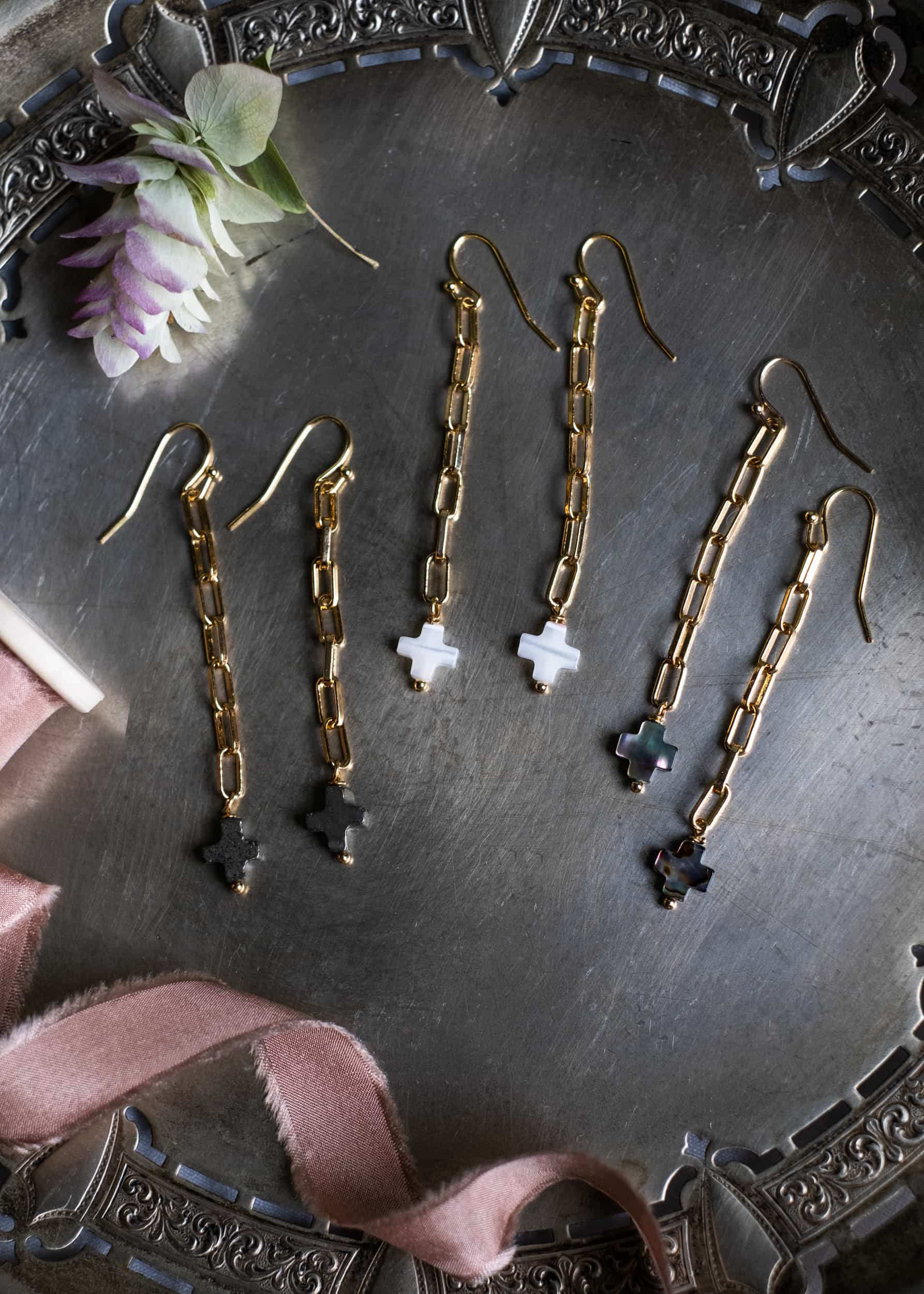 Petite Cross Earrings by Atelier 363, photo a