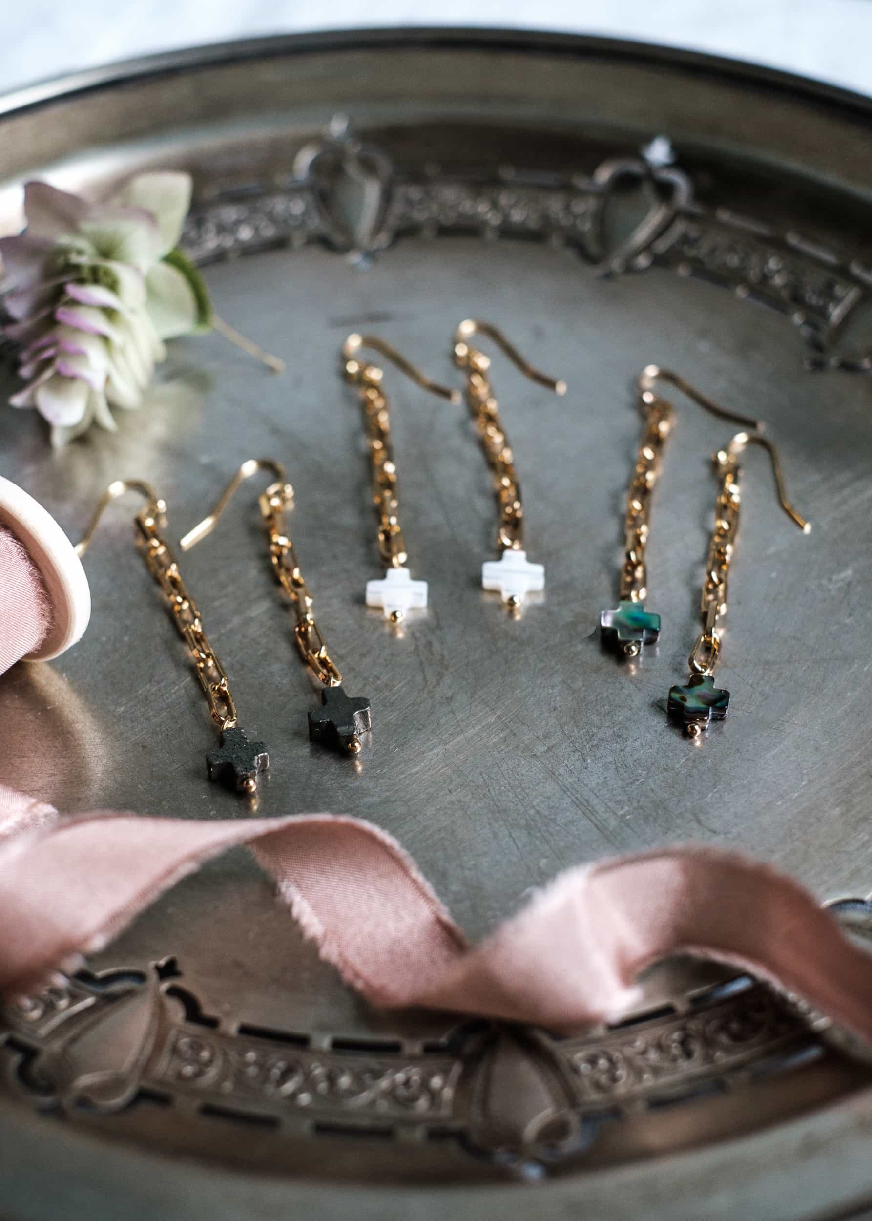 Petite Cross Earrings by Atelier 363, photo b