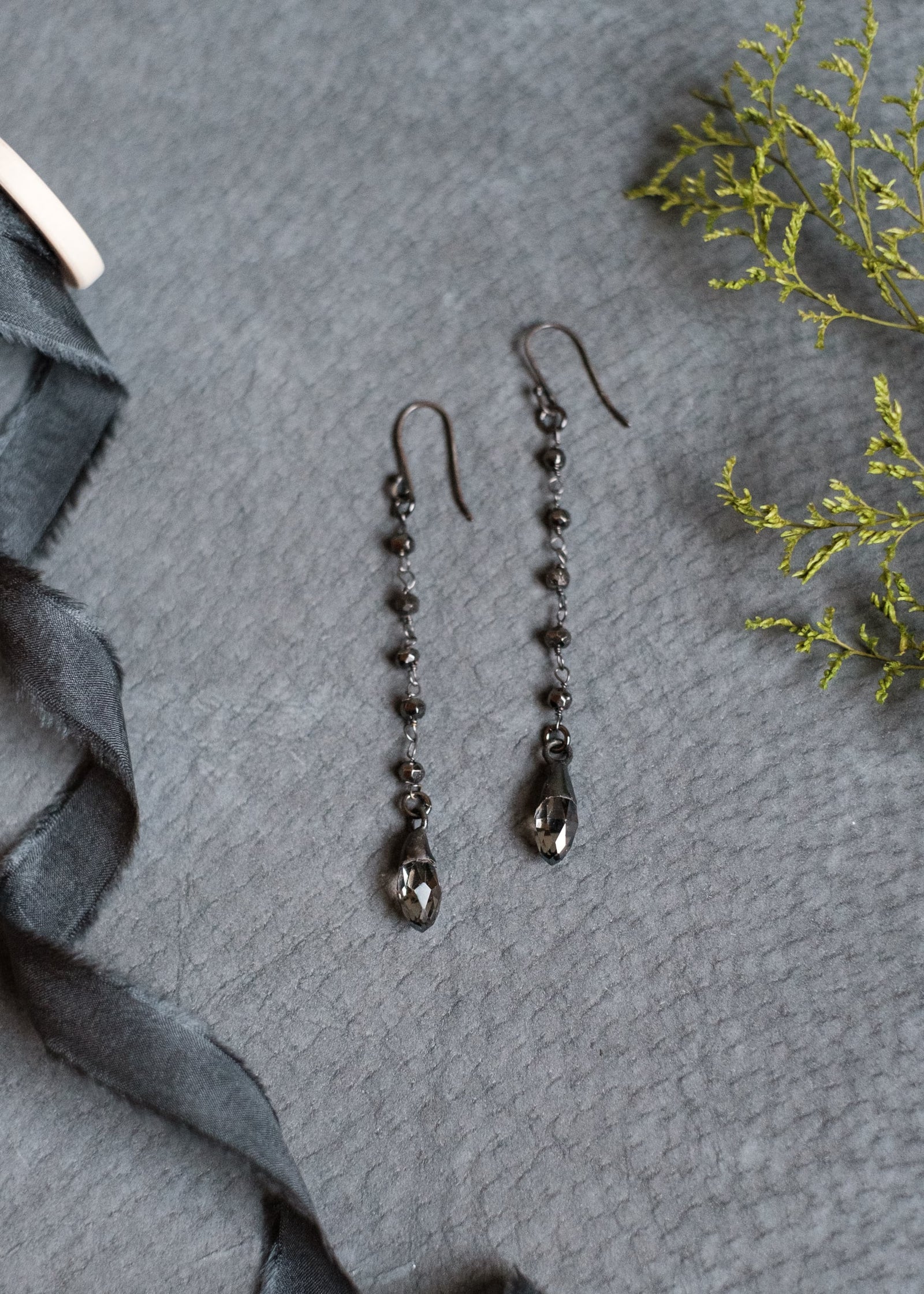 Romantic Pyrite & Crystal Earrings