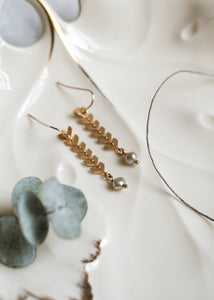 Modern Gold & Pearl Earrings by Atelier 363, photo b