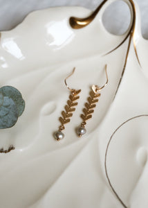 Modern Gold & Pearl Earrings by Atelier 363, photo c