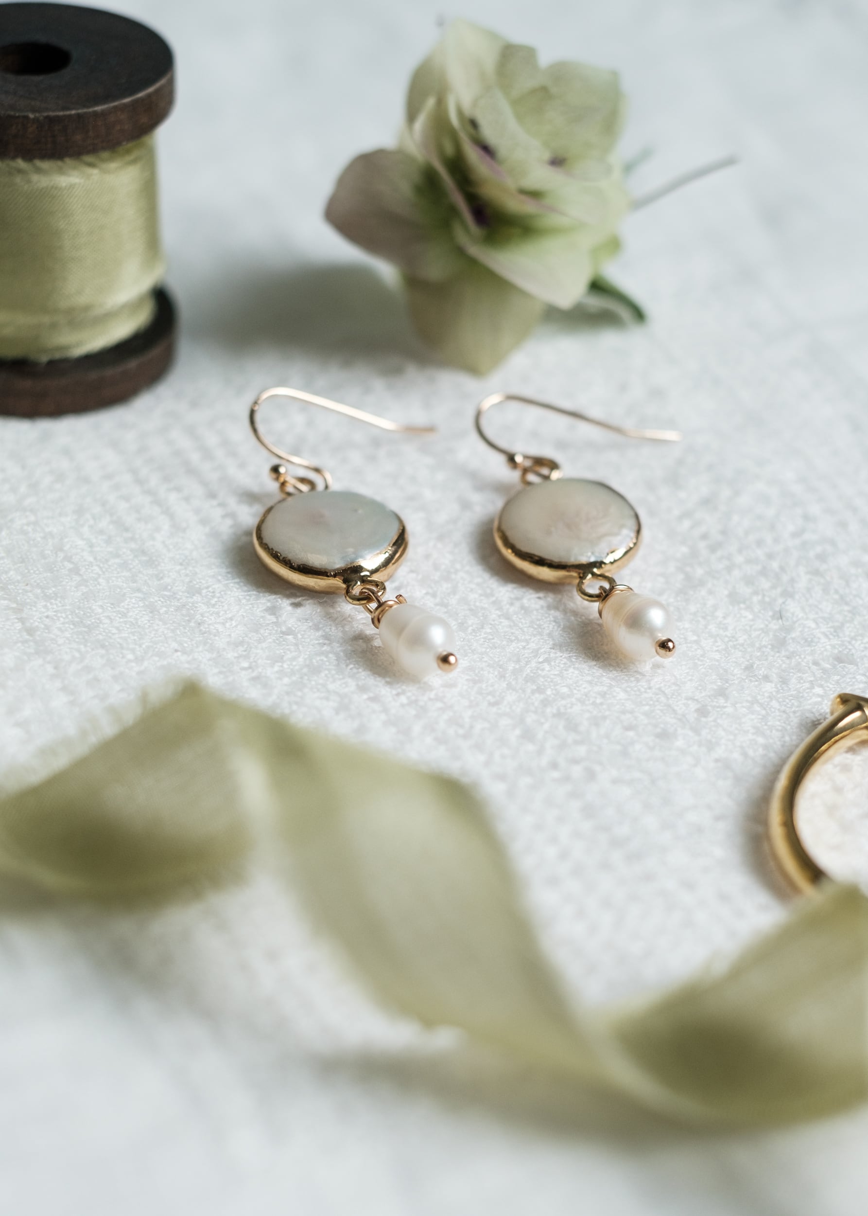 Pearl Coin Earrings by Atelier 363, photo c