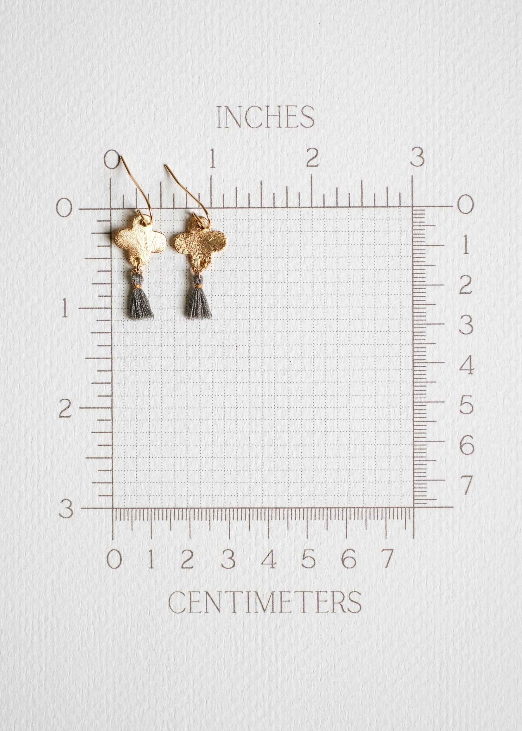 Gold Clover Tassel Earrings by Atelier 363, photo h