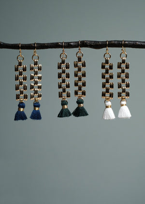 Gold Chain Tassel Earrings