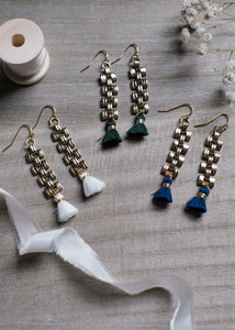 Gold Chain Tassel Earrings by Atelier 363, photo e