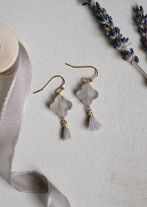 Gray Chalcedony Clover Earrings by Atelier 363, photo a