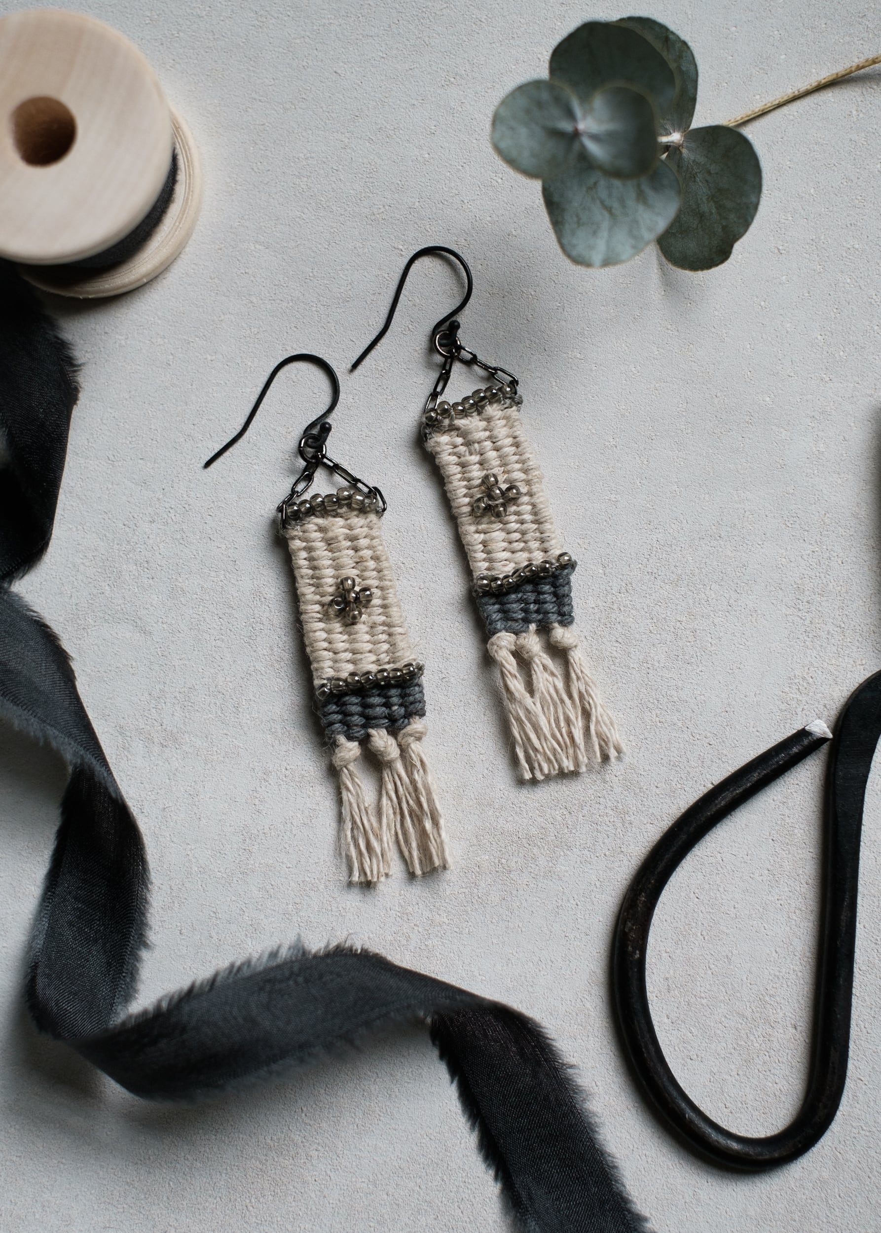 Natural Woven Earrings