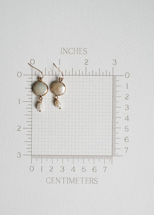 Pearl Coin Earrings