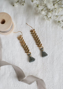 Fishbone Chain Tassel Earrings by Atelier 363, photo c